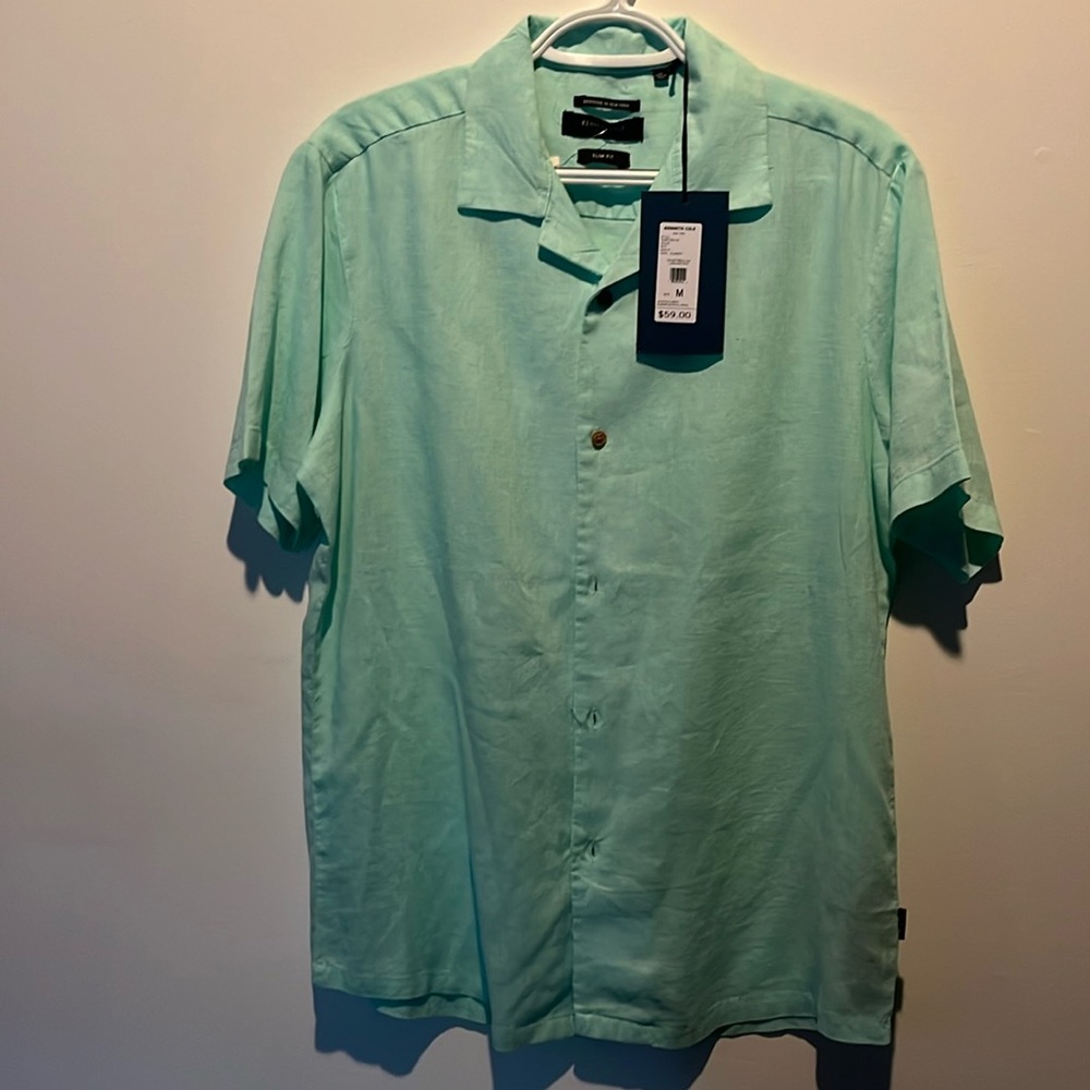 Kenneth Cole Shirt Mint Green Sz M